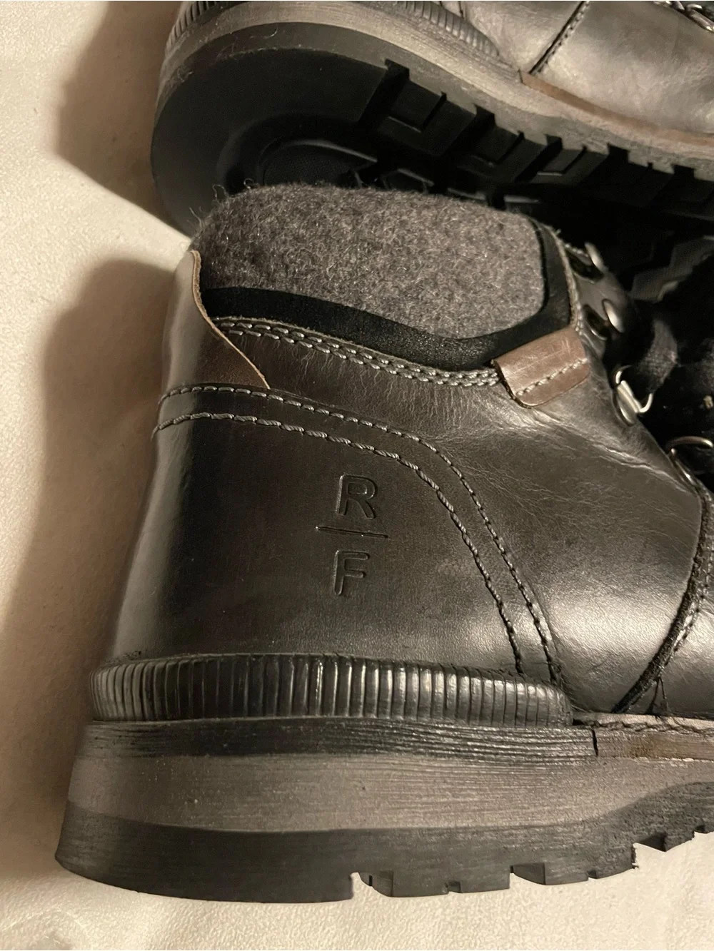 Brand new Real Leather Reserved Footwear New York Men's Black Lace-Up Boots